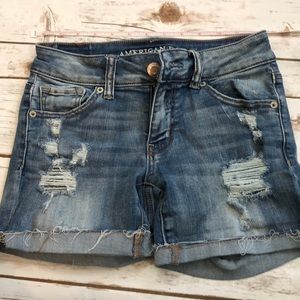 American Eagle Midi Jean Shorts Sz 0